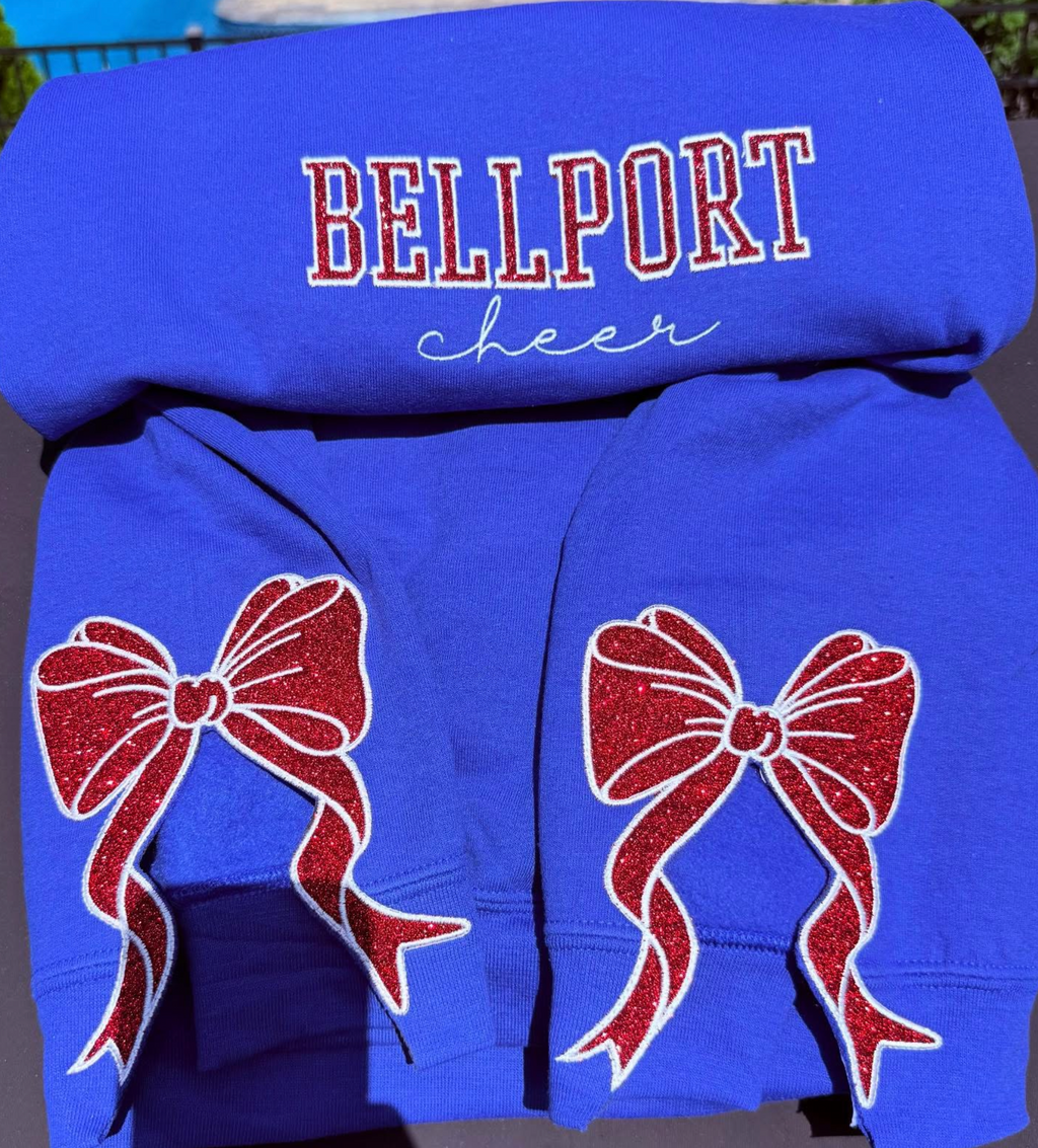 Bellport Cheer Bow Sweatshirt - Pre Order by 8/1