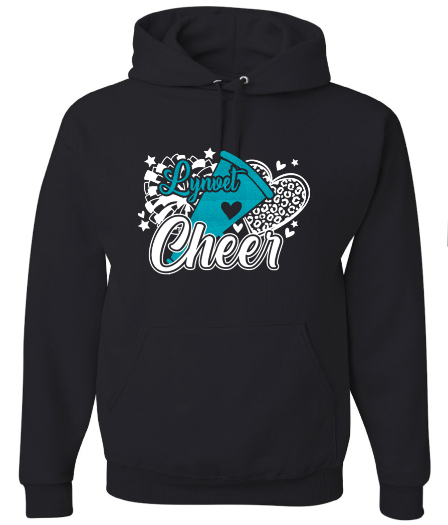 Lynvet - Cheer Megaphone Heart Hoodie